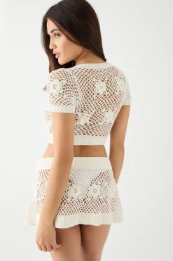 Adaline Crochet Mini Skirt