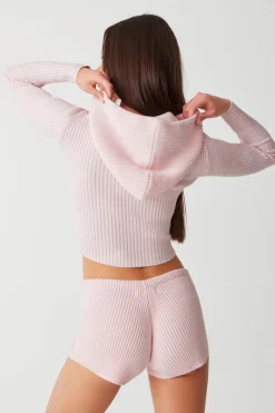 Aimee Ribbed Cloud Knit Hoodie
