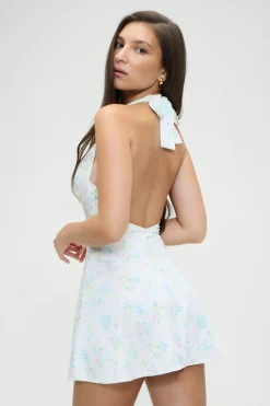 Audrey Floral Satin Mini Dress
