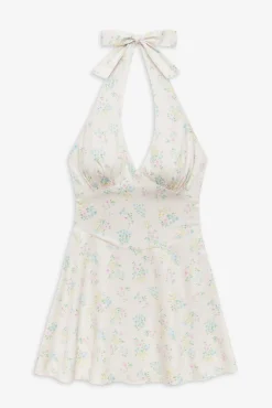 Audrey Floral Satin Mini Dress