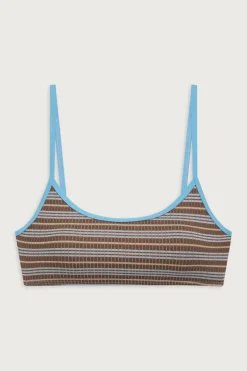 Bay View Striped Bralette Bikini Top