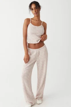 Cabin Floral Waffle Pant