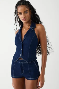 Charly Denim Halter Top