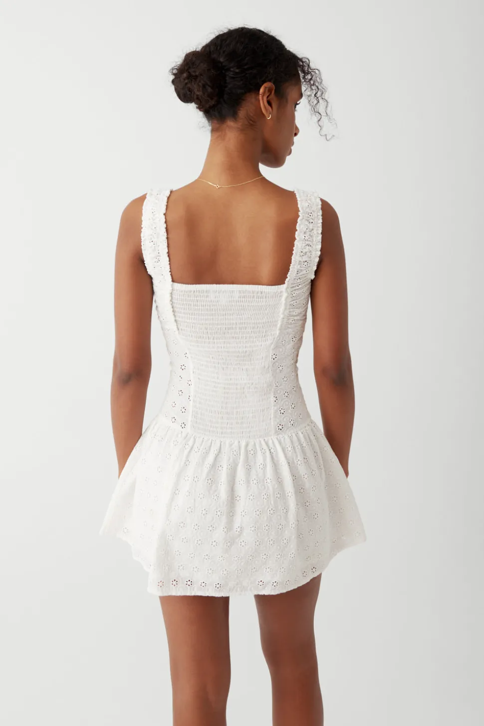 Christa Eyelet Mini Dress