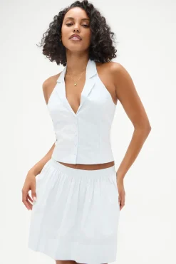 Cottage Striped Halter Top