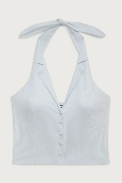 Cottage Striped Halter Top