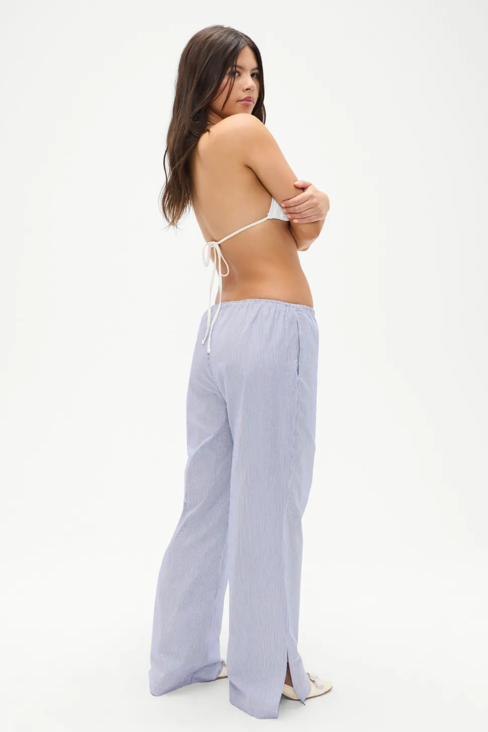 Daisy Striped Low Rise Pant