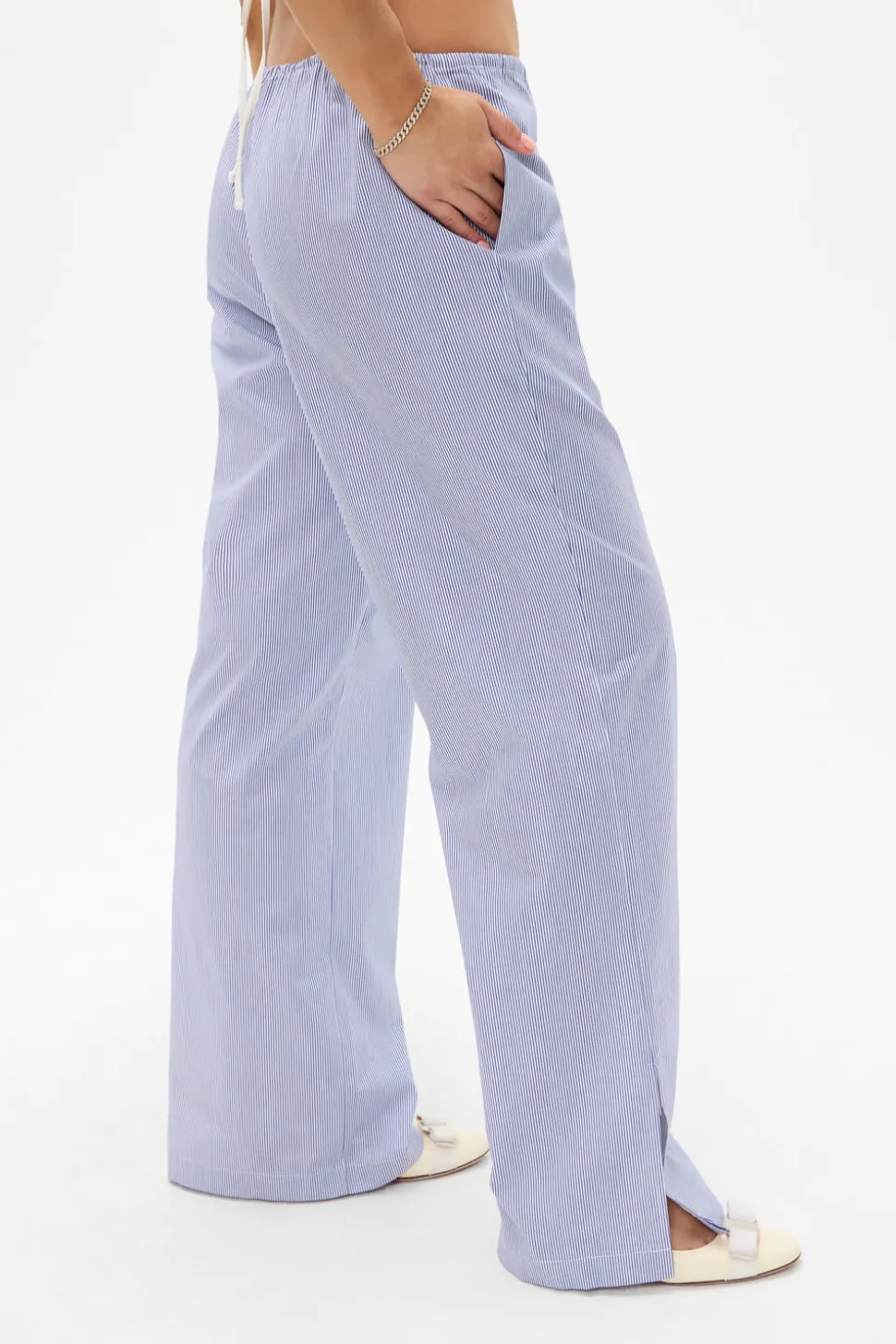 Daisy Striped Low Rise Pant