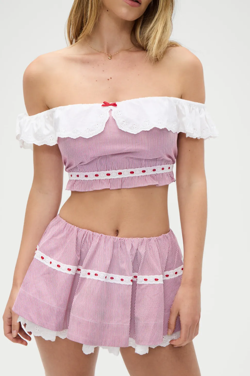 Darling Striped Cropped Shirt