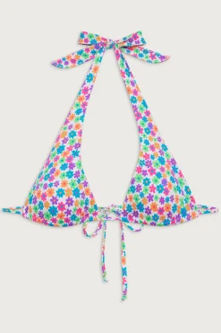 Diana Floral Halter Bikini Top