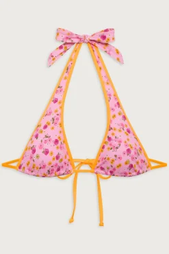 Diana Floral Halter Bikini Top