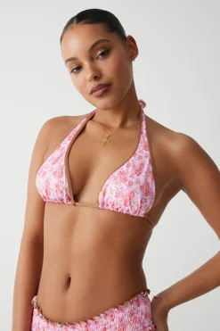 Diana Floral Halter Bikini Top