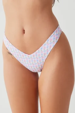 Enzo Plaid Cheeky Bikini Bottom