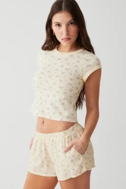 Farmhouse Floral Mini Short