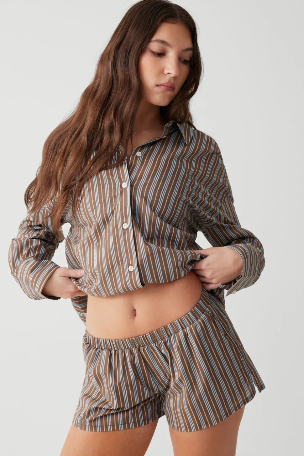 Farmhouse Striped Mini Short