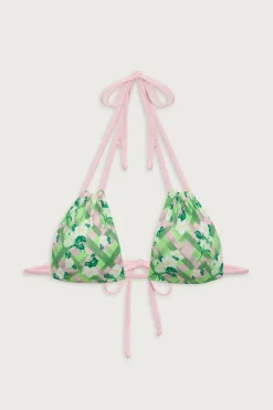 Florabelle Plaid Triangle Bikini Top