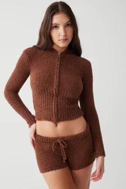 Harlowe Fuzzy Zip Up Hoodie