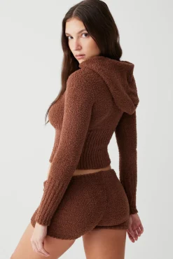Harlowe Fuzzy Zip Up Hoodie