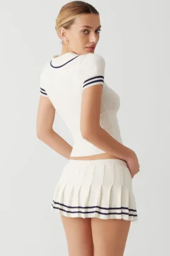 Honeymoon Knit Pleated Skort
