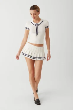 Honeymoon Knit Pleated Skort