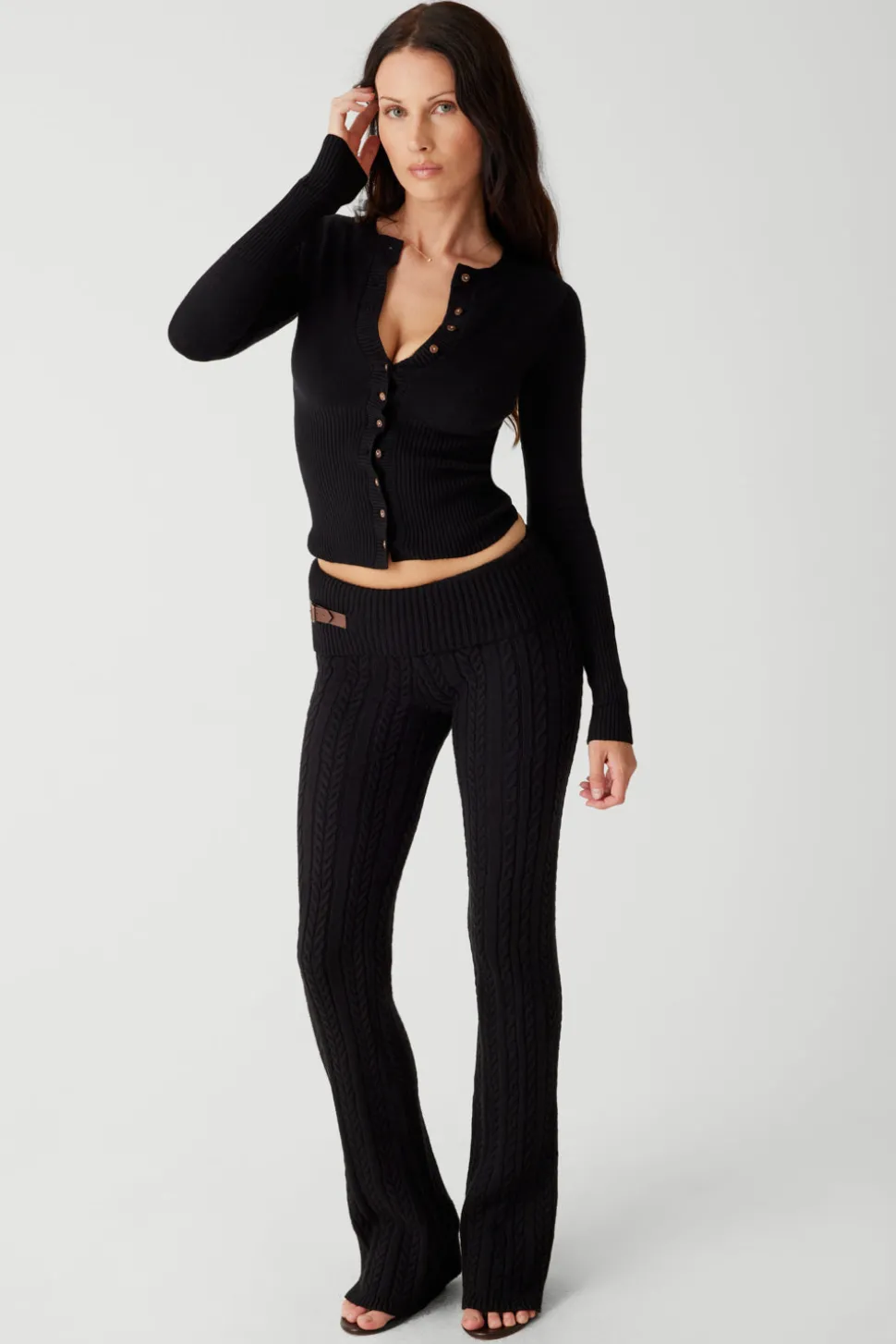 Lenon Cloud Knit Button Up Cardigan