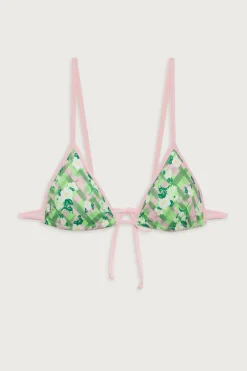 Lumia Plaid Triangle Bikini Top