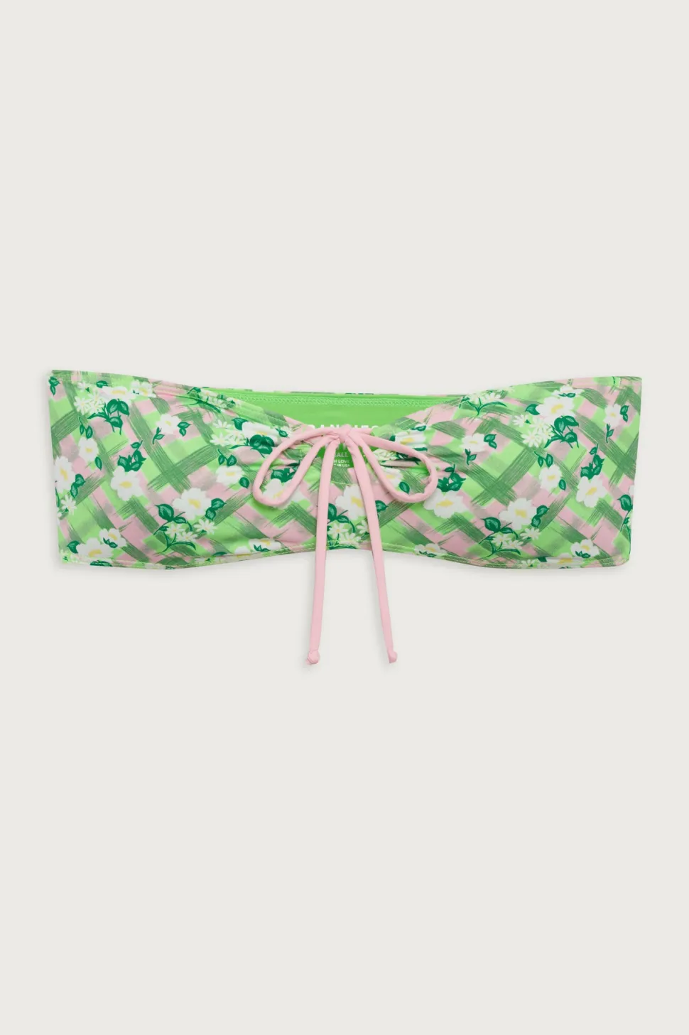 Meredith Plaid Bandeau Bikini Top