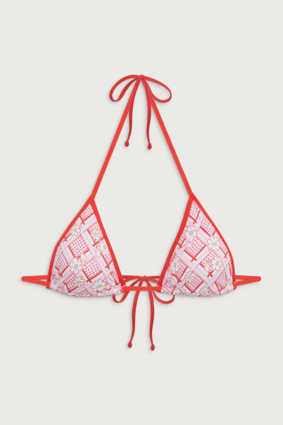 Nick Triangle Floral Bikini Top