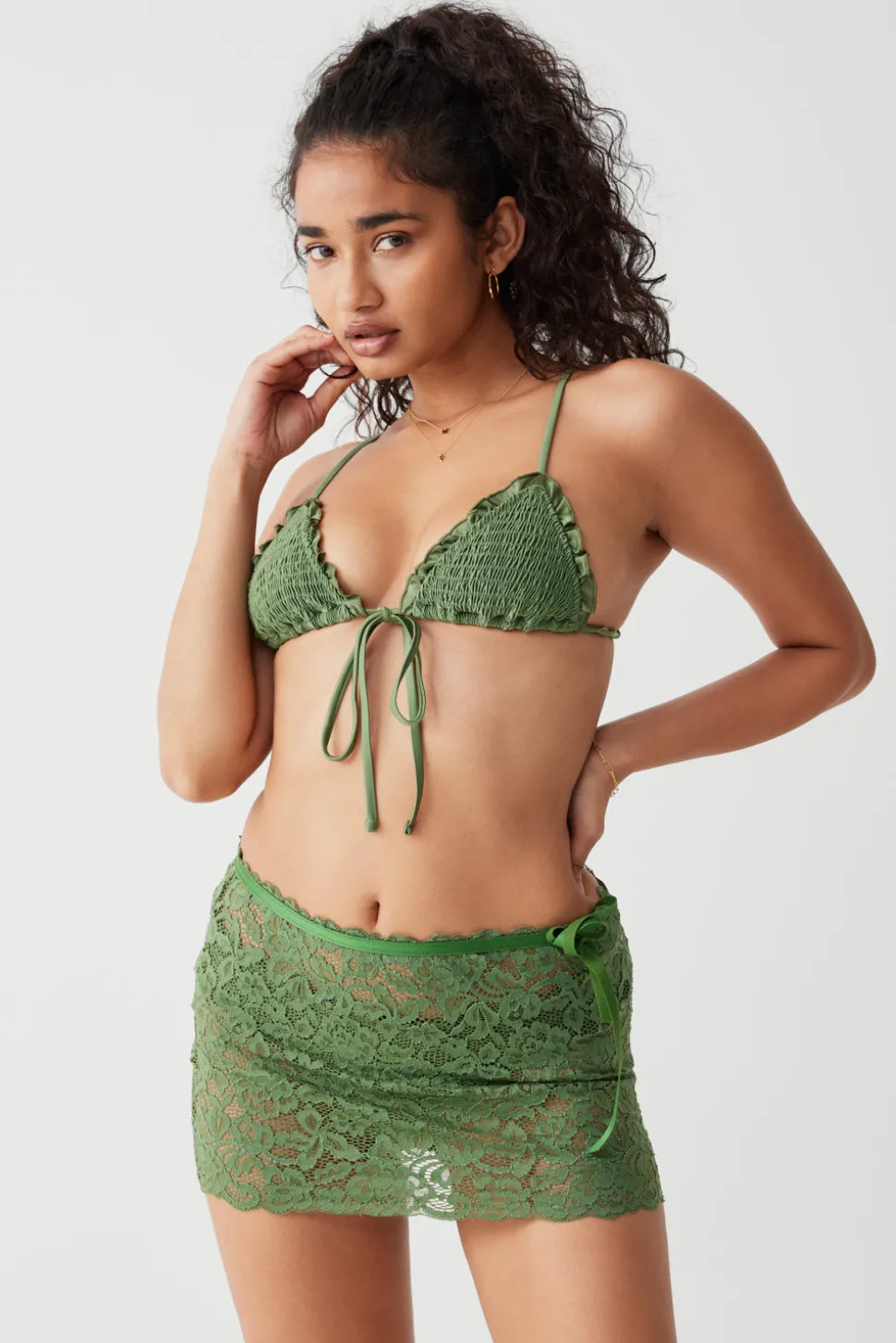 Penny Shine Triangle Bikini Top
