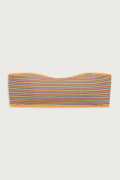 Rosabella Striped Bandeau Bikini Top