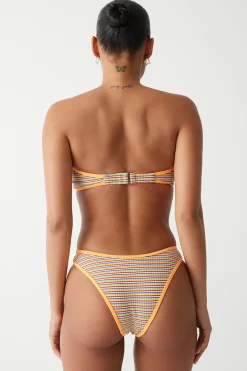 Rosabella Striped Bandeau Bikini Top