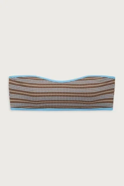 Rosabella Striped Bandeau Bikini Top