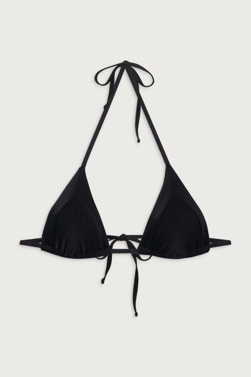 Sky Ribbed Triangle Bikini Top