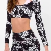 Speedy Long Sleeve Floral Crop Top