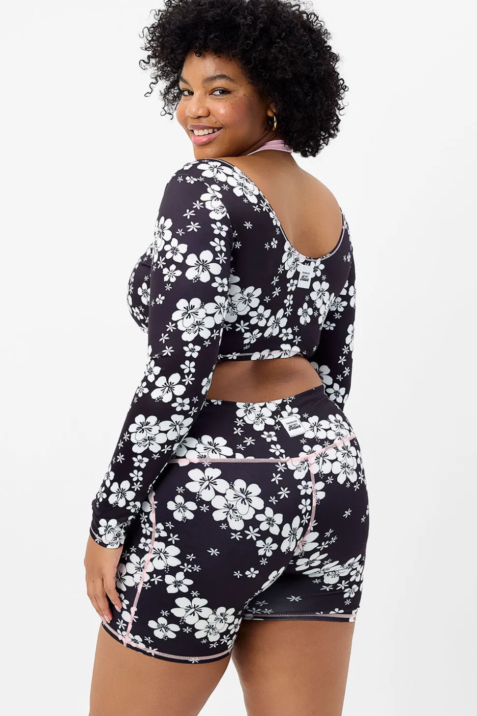 Speedy Long Sleeve Floral Crop Top
