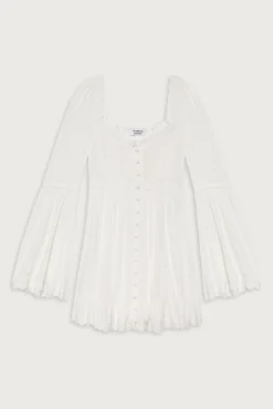 Sunflower Floral Embroidered Mini Dress