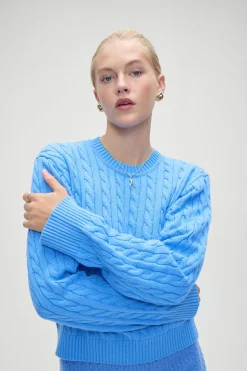 Varsity Cable Knit Sweater