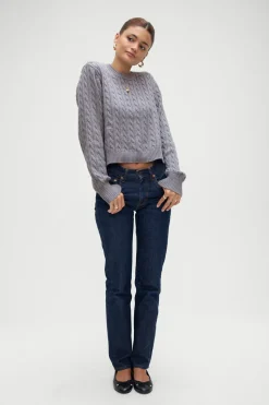 Varsity Cable Knit Sweater