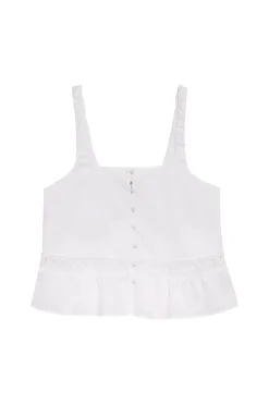 X DJERF AVENUE Airy Poplin Buttoned Top