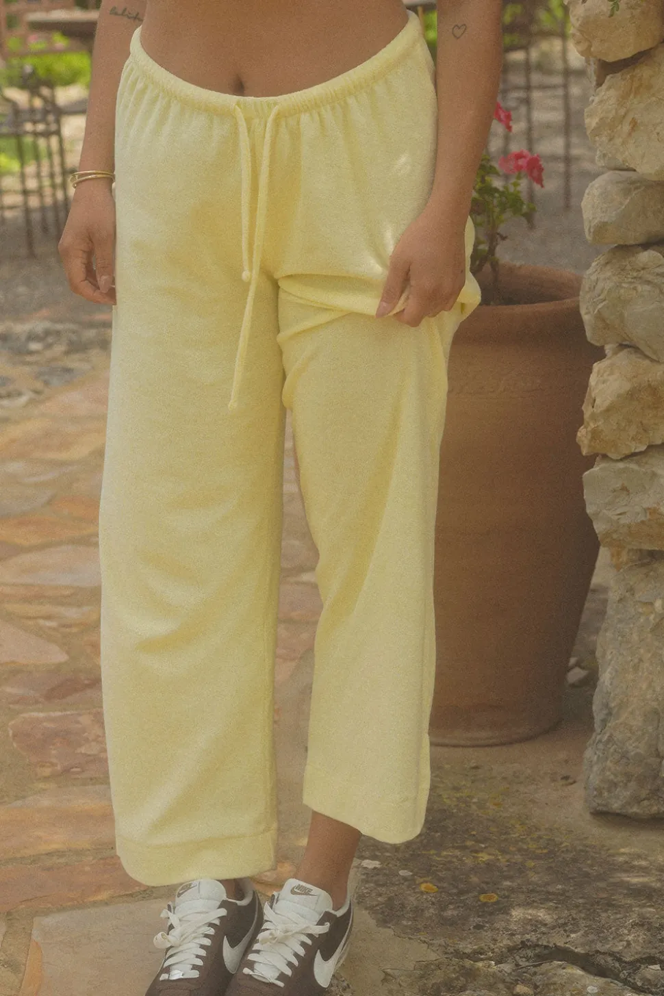 X DJERF AVENUE Terry Ankle Pants